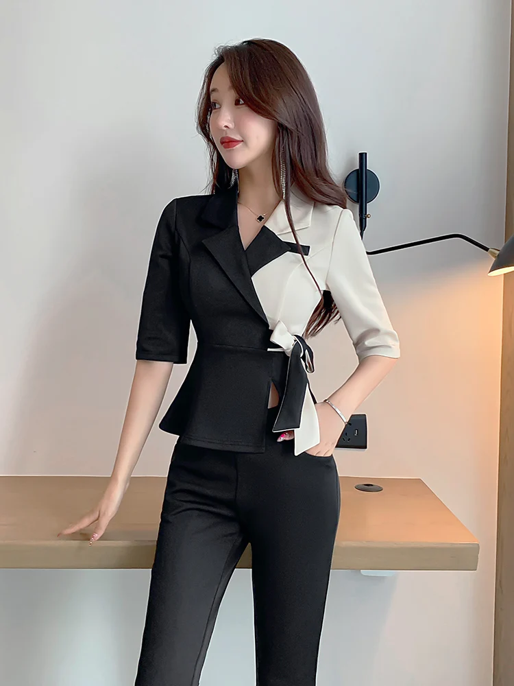 2024 hotel waiter work clothes spa uniform half sleeves sauna foot bath uniform beautician costume women beauty salon clothing