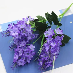 35-40cm Bridal Floral Ornamental Flores Hyacinth Violet Flower 5 Heads Artificial Flowers Marriage Birthday Party Home Decor