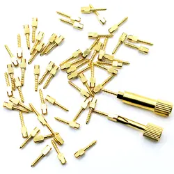 Dental banhado a ouro parafuso post 50pcs saco de materiais de metal para dentista ferramenta odontologia usar para mostrar