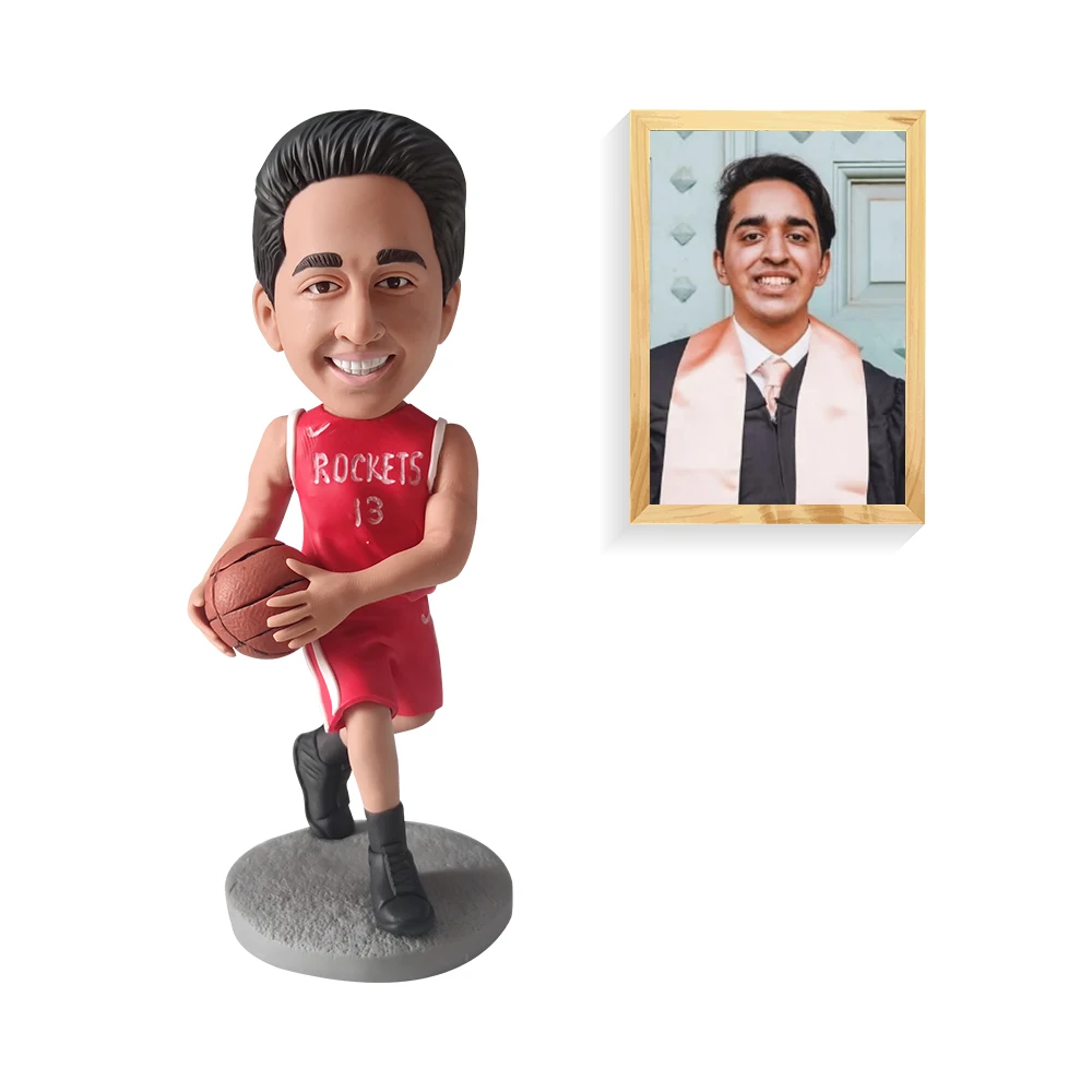 Myfacebobbleheads Sports Boy Basketball Mini Doll Toy Fine For Family Gifts Statue Sculpture Photo Personalise Custom Made