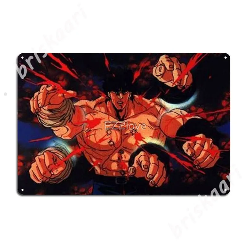 Hokuto No Ken Metal Signs Kitchen Cinema Kitchen Design Wall Decor Tin sign Posters