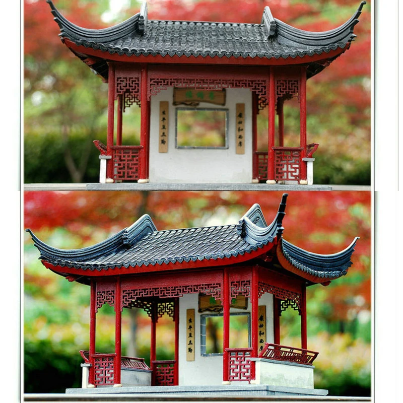 DIY Wooden Doll House The Classical Gardens of Suzhou Miniature Model Building Kits Dollhouse Toys for Girls Gift 1:25 No Paint