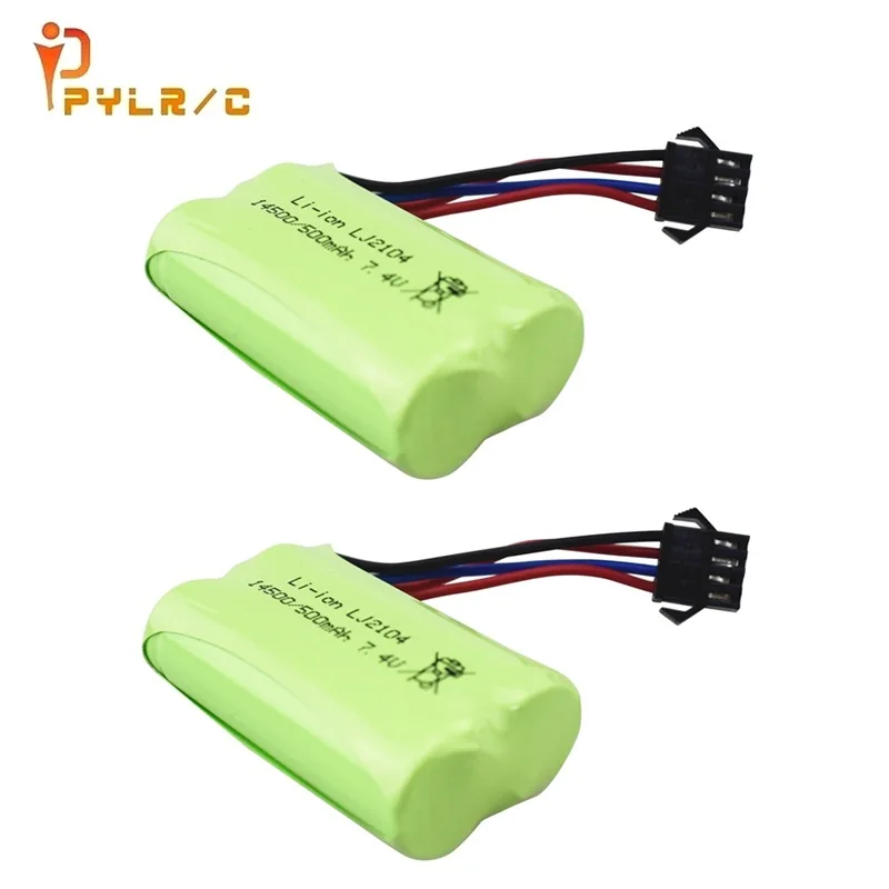 PYL R/C 7.4V 500mAh Lithium Battery For EC16 Remote Control Spare Battery Model Car Model High-Rate Li-Po Battery