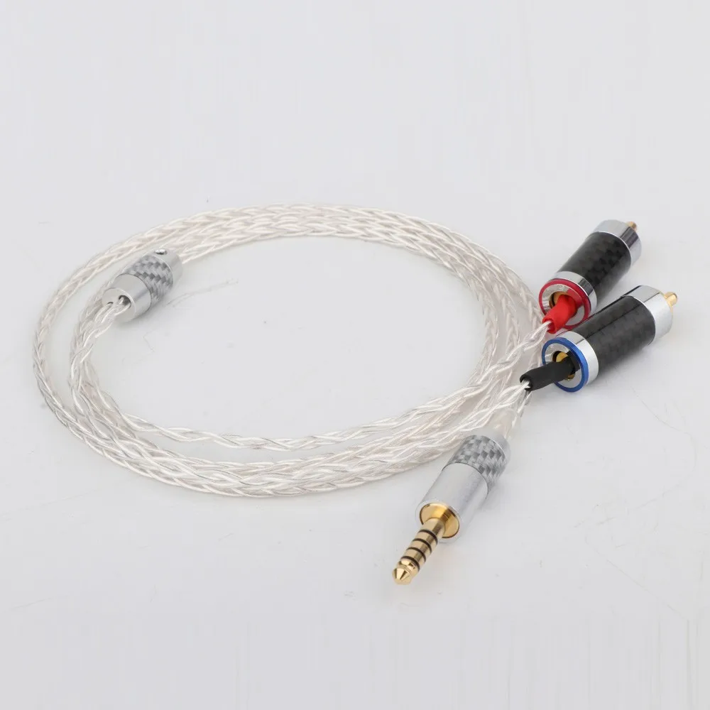 Preffair 4.4mm do 2 wymiana balansu RCA kabel audido Upgrade kabel dźwiękowy