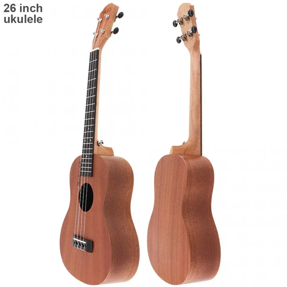 26 Inch Tenor Ukulele 18 Fret Sapele Wood Hawaii Four Strings Guitar Ukelele Musical Instrument for Beginners / Performance