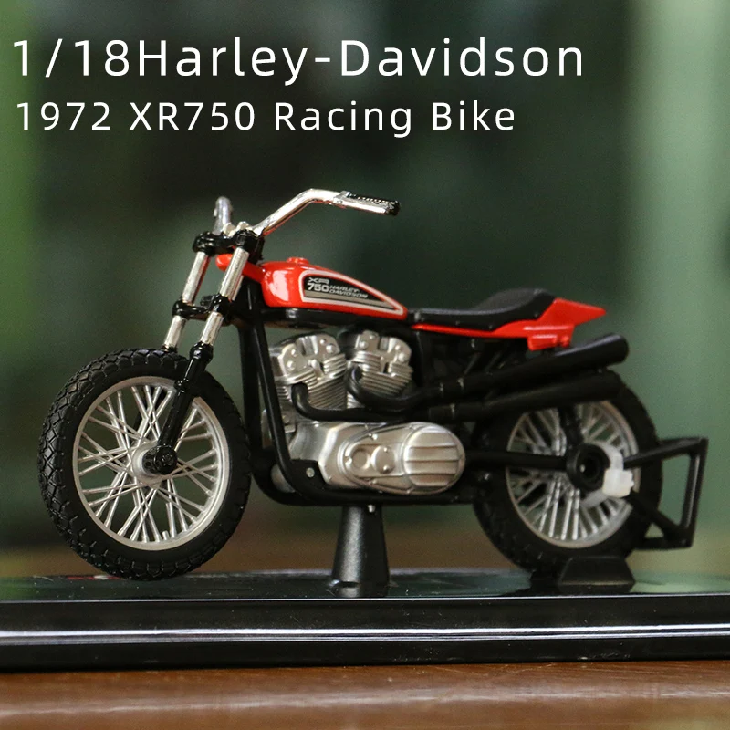 

Maisto 1:18 HARLEY DAVIDSON 1972 XR750 Racing Bike Diecast Motorcycle Model Workable Toy Gifts Collection