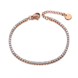 Lokaer Sparkling CZ Crystal Charm Anklets For Women Girls Stainless Steel Link Chain Bohemia Beach Foot Anklet Jewelry A19029