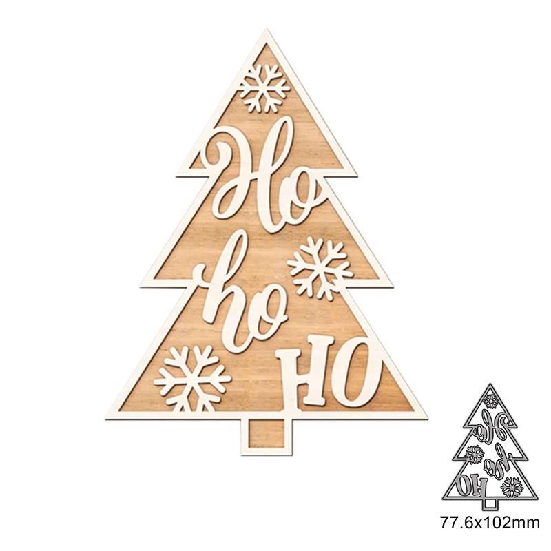 Christmas tree with snowflake Metal Cutting Dies For DIY Scrapbook Cutting Die Paper Cards Embossed Decorative Craft Die Cut New