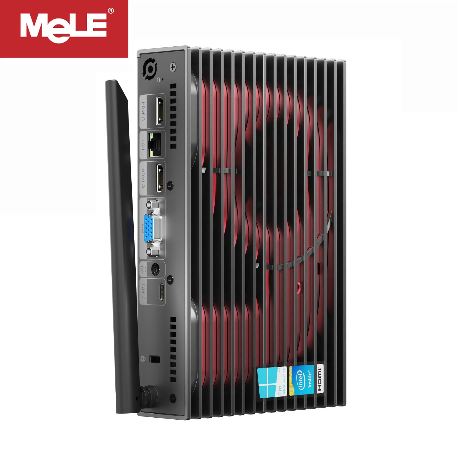 MeLE Intel Celeron J4125 Quad Core Mini PC Máy Tính 8GB 128GB Windows 10 Pro 2XHDMI 1XVGA hỗ Trợ 3 4K Màn Hình Computador Game Thủ