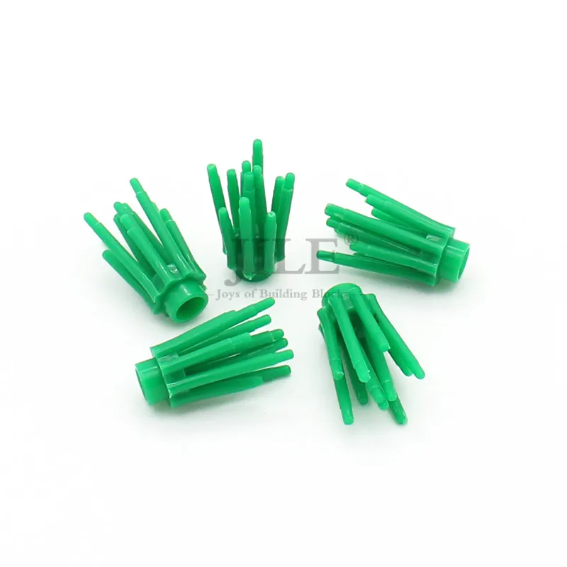 50pcs Moc Plant Stem Grass Cluster Bush with 11 Stems DIY Building Brick Blocks City Street Garden View Compatible Assembles Toy