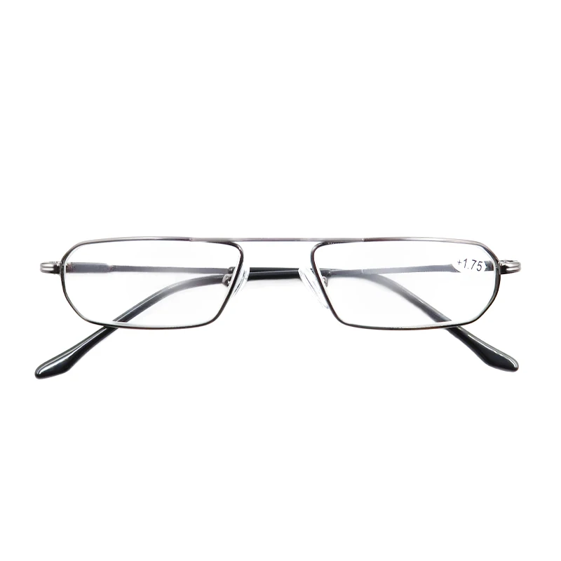 May Flower Utra-thin Metal Alloy Reading Glases Super-fine Rhombus Frame Presbyopic Eyewear Light Reading Eye Glasses Men Women