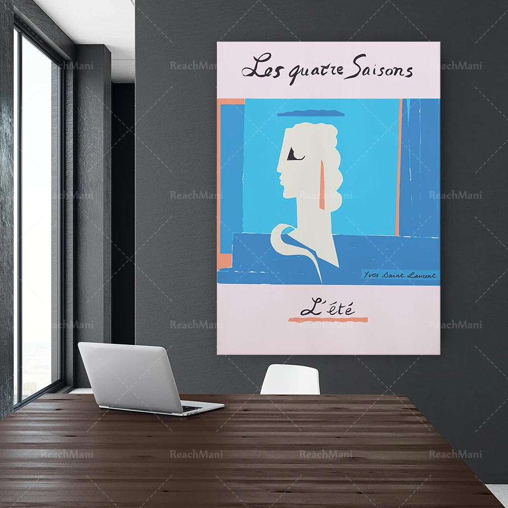 Exhibition Poster, Seasons Summer Print Fashion Poster, French Poster
