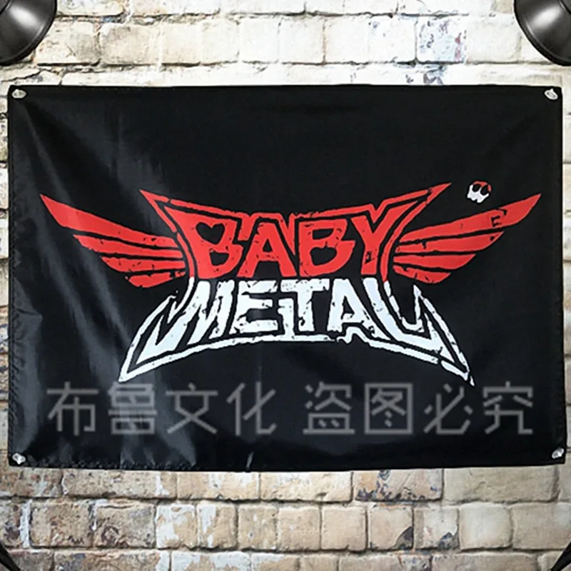 

«BABYMETAL» музыкальный постер HD, гобелен, баннер поп-группы, флаг с четырьмя отверстиями, настенный рисунок для бара, для кафе, домашний декор