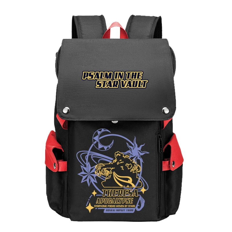 Honkai Impact 3 Large Women Travel Back Pack Anime School Backpack Oxford Girls Flap Bookbag Yae Sakura Laptop Shoulder Bags