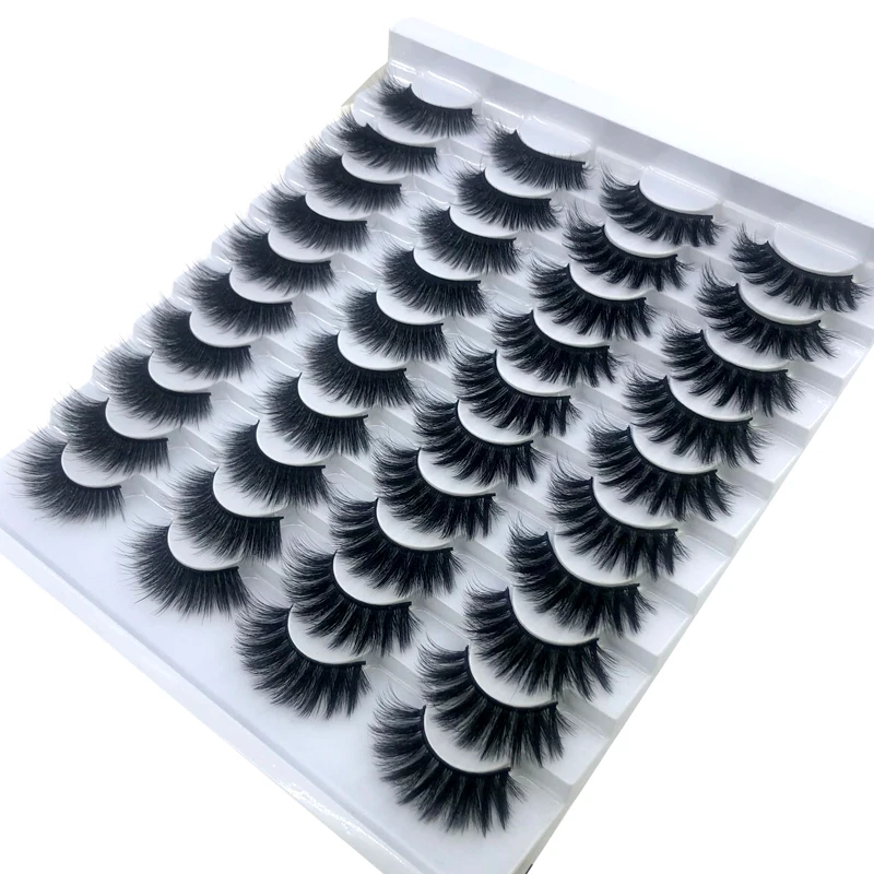 HBZGTLAD 20 Paar 3D Nerzwimpern Natürliche Falsche Wimpern Dramatisches Volumen Kunstwimpern Make-up Wimpernverlängerung Seidenwimpern – Detail 7