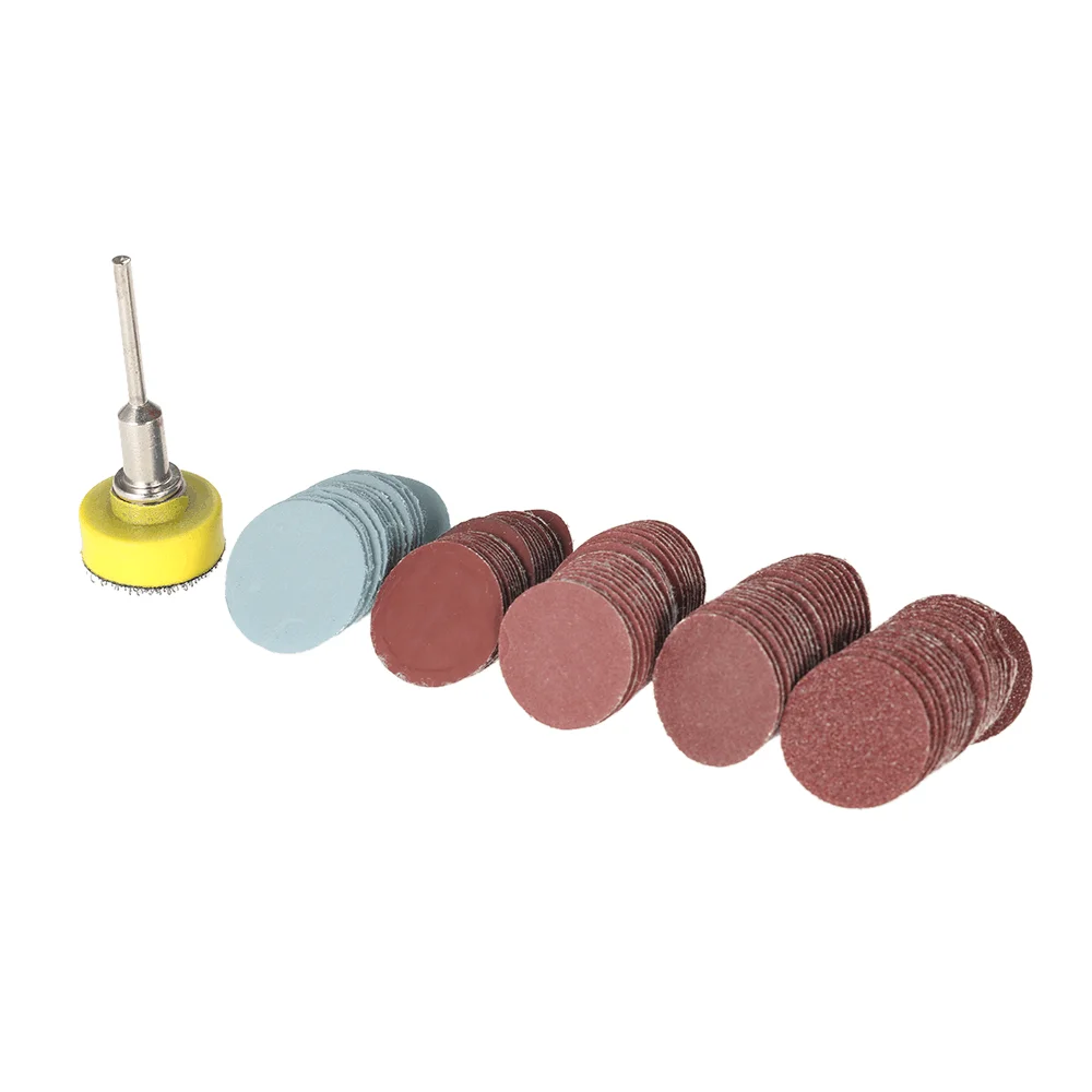 사포 2 개 50mm 60 개 세트 1 인치 25mm 100 개, 플로킹 및 브로치 디스크 사포