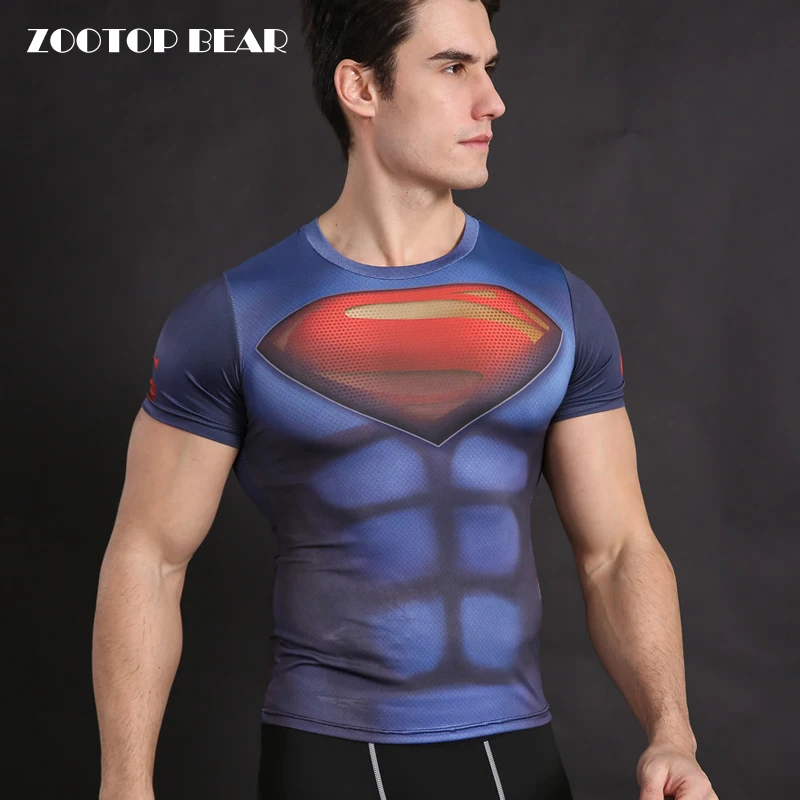 2021 3D Printed T shirts Men Compression Shirt Cosplay Costume Gothic Pattern Sports Quick Dry Fitness Short Sleeve Tops Male