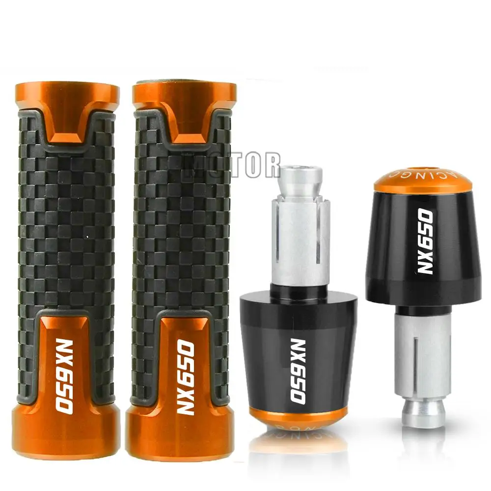 For HONDA NX650 J-XDOMINATOR NX 650 1988-1999 1998 1997 1996 1995 22mm 7/8" Aluminum Motorbike Hand handle Grips end Rubber Grip