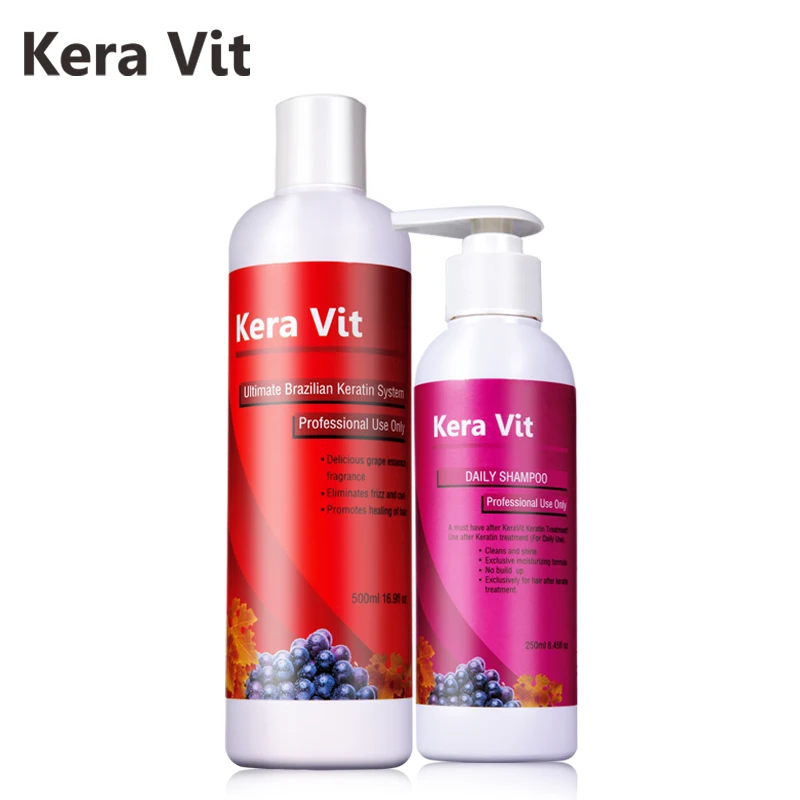 

Hot Sale Set 5% Formalin Brazilian Keratin Hair Treatment Straighten Hair +Daily Shampoo Repair and Care Hair Free Shipping