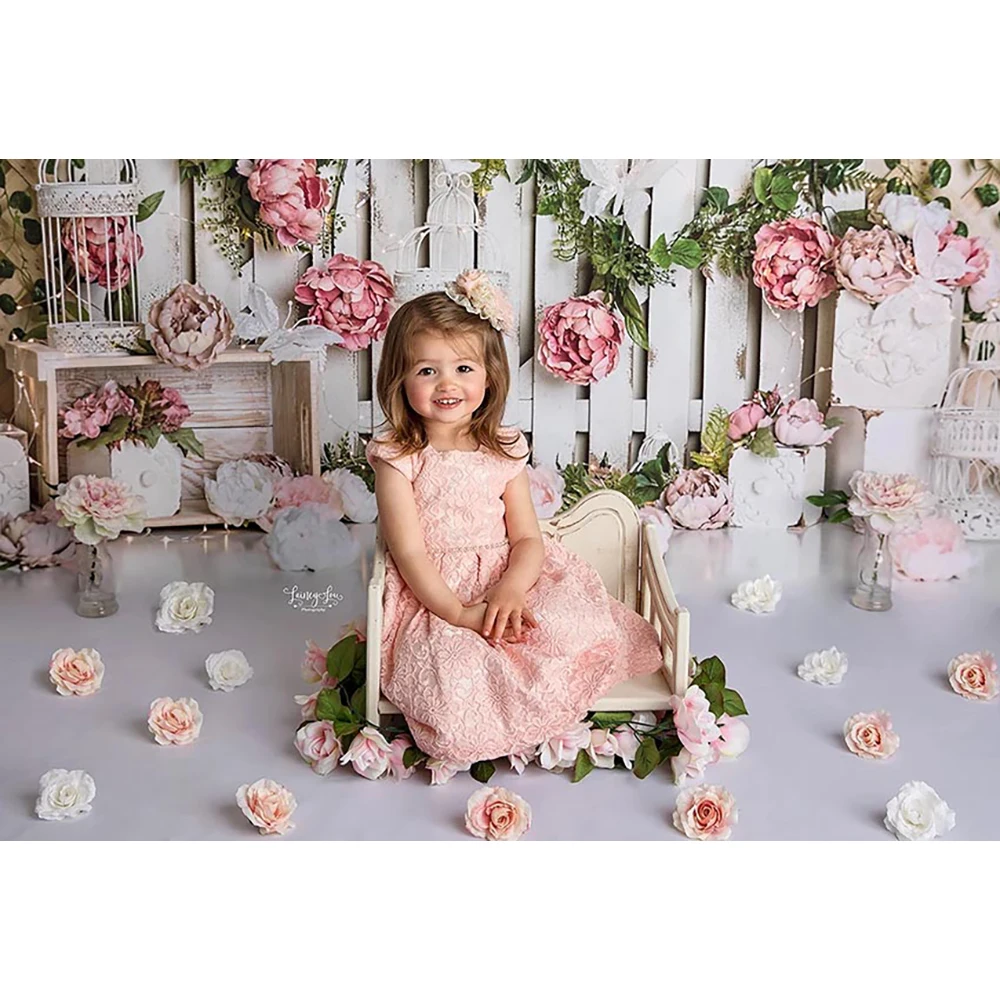 Садовый цветок, детский фон для фотосъемки, торт на первый день рождения, Samsh Plants, детский душ, портретный детский фон, реквизит для фотостудии