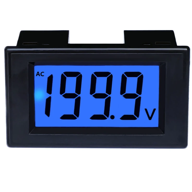 Black White Single LCD display AC voltage and ammeter voltmeter ammeter range AC 0-199.9 600V blue backlight AC