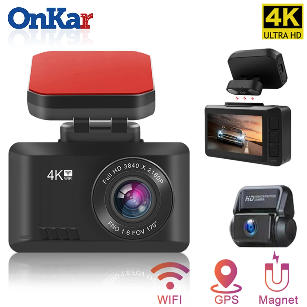 dash cam auto dash cam per auto dash cam dual camera Dash Cam 4K Dashcam per telecamera DVR per auto videoregistratore anteriore e posteriore telecamera di sicurezza visione notturna monitoraggio del parcheggio 24 ore