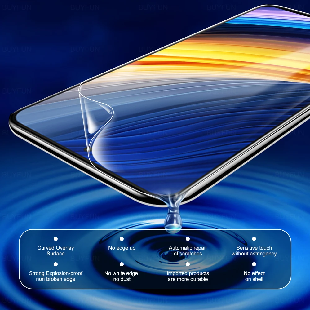 2 sztuki ochronnej folii hydrożelowej do Xiaomi Mi Poco X3Pro X3 NFC GT M3 M3Pro M4Pro M4 Pro X3 Pro Screen Protector 6.67\