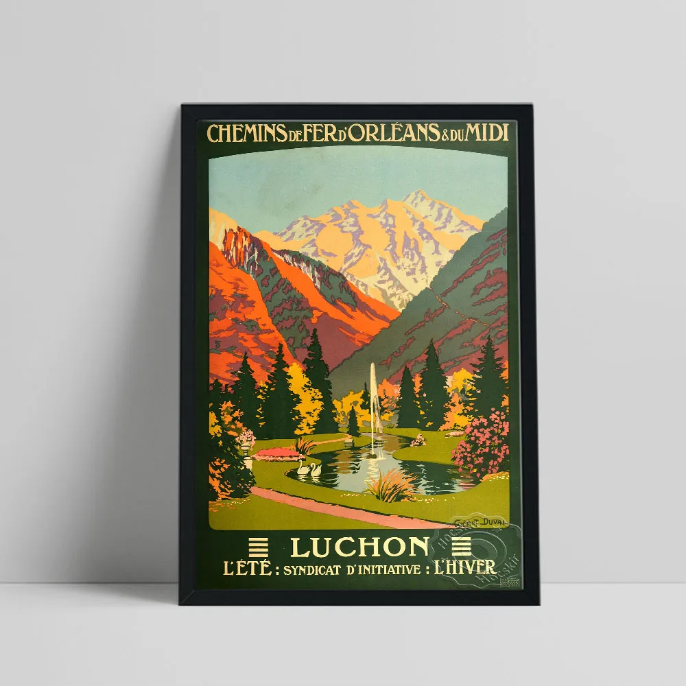 

Cauterets, Orleans And South Railways Travel Poster, Barnier De Luchon Tour Prints, Vintage Wall Art, Forest Park Scenery Decor