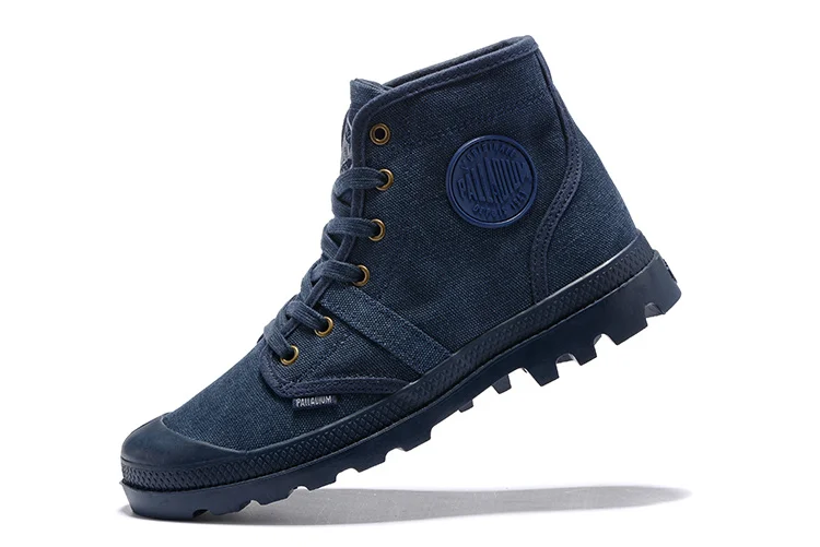 PALLADIUM Pampa Hi 52352 Cowboy blue Sneakers Comfortable High Quality Ankle Boots Lace Up Canvas Men Casual Shoes Size 39-45