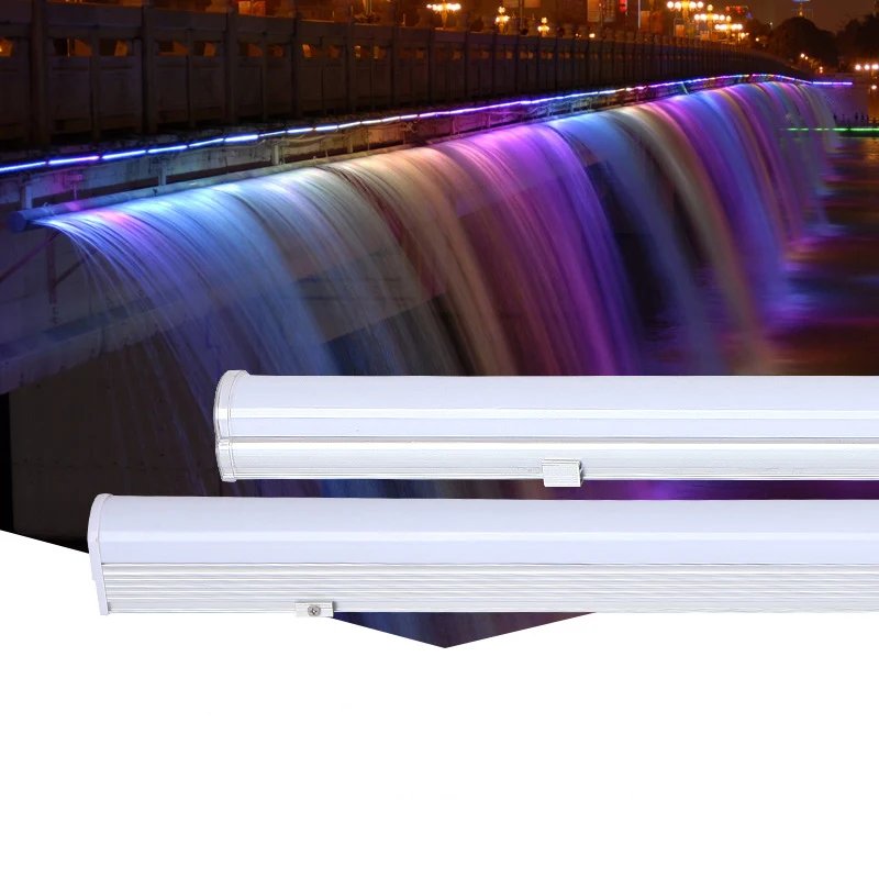 10pcs LED Digital Tube Bar Guardrail RGB Changeable Tube Strip Colorful Outdoor Waterproof Line Light Neon Advertising Sign