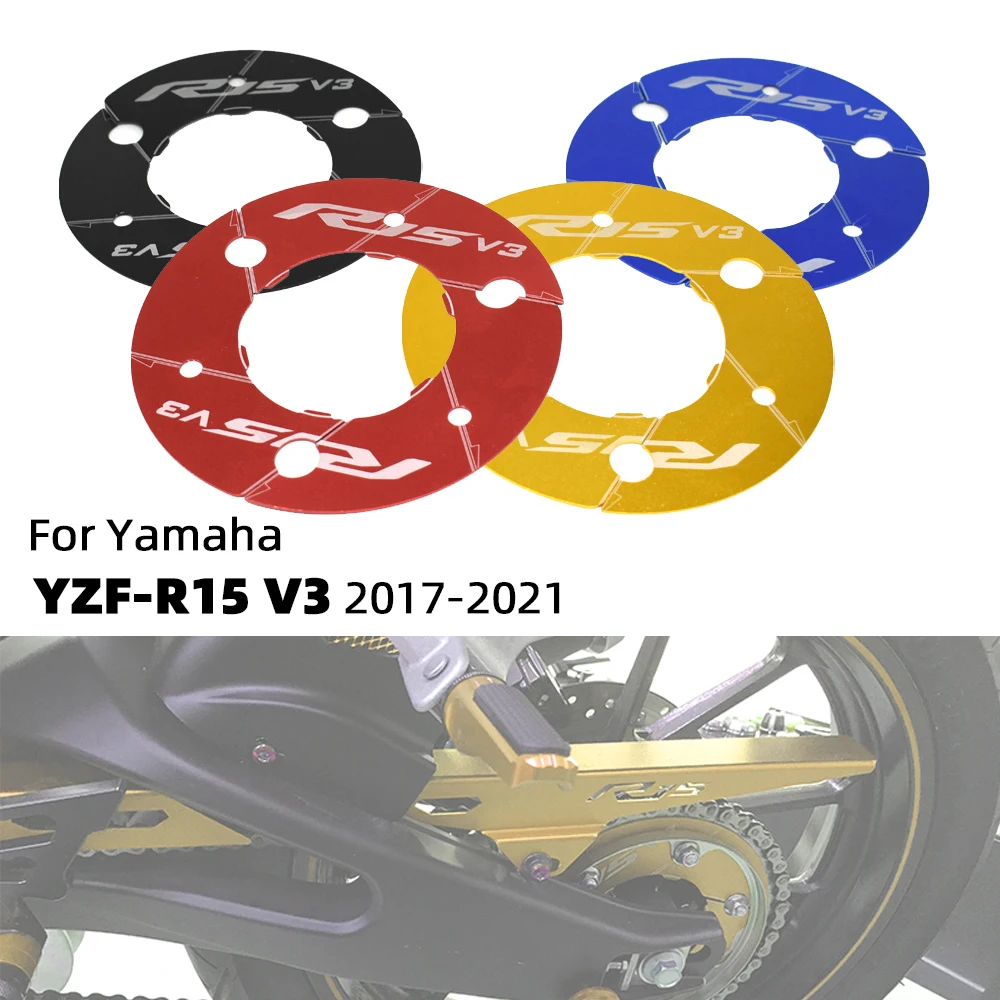 

YZF R15 Motorcycle Rear Sprockets Chain Cover Gear Decorative For Yamaha YZFR15 YZF-R15 YZF R 15 V3 2017 2018 2019 2020 2021 CNC