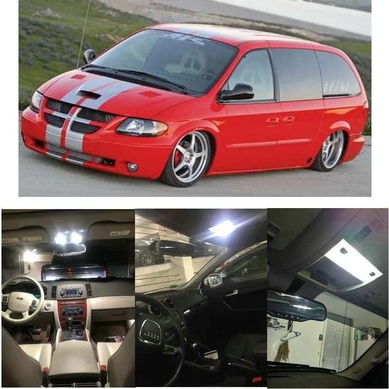 

Внутренние светодиодные лампы для 2003 Dodge Caravan Dakota Grand Caravan Neon Durango Intrepid Ram 1500 2500 3500 Wagon Stratus Viper