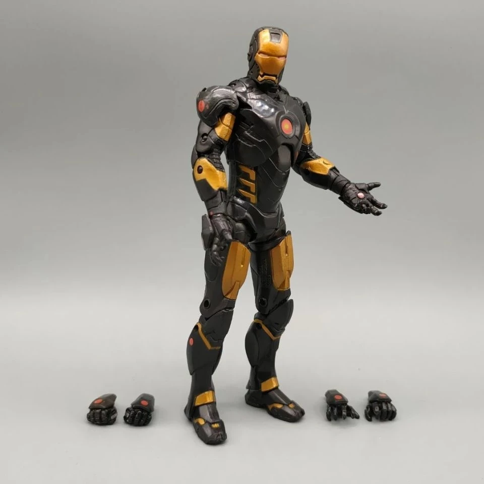 Marvel Legends Avengers Złoty Czarny Iron Man 15 cm Figurka Akcji Bez Opakowania