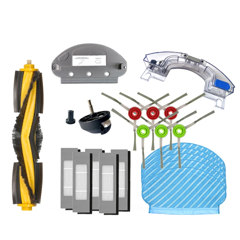 Principal escova lateral escova hepa filtro caixa de pó bin tanque água mop titular pano mop para ecovacs deebot n8 robô aspirador peças
