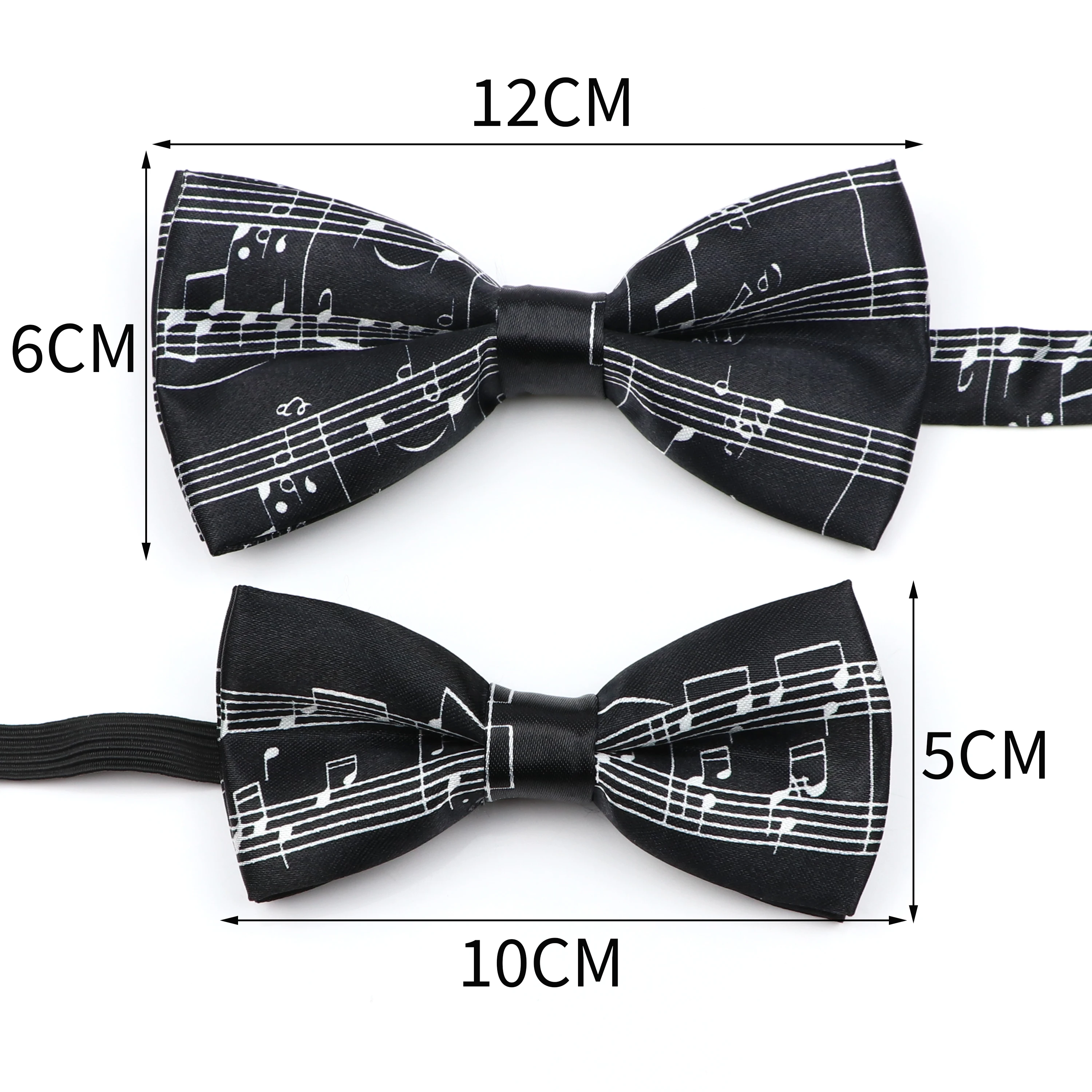 Men's Music Theme Bow Ties Polyester Parent-Child Bowtie Set Piano Stave Guitar Star Pattern Mens Party Prom Cravat Accessory