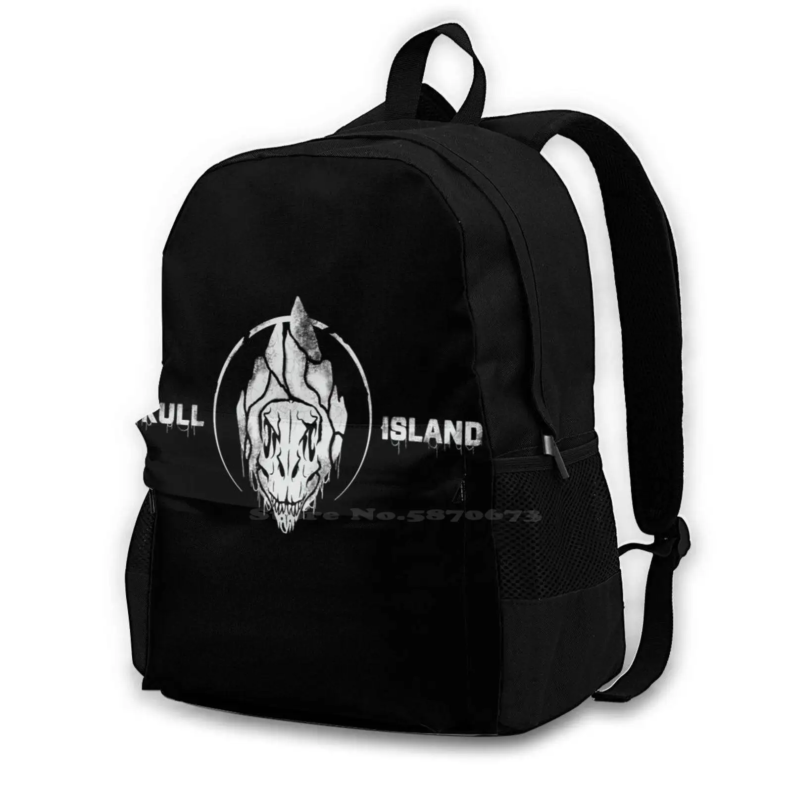 Light Grey Logo With Text-Back Hot Sale Schoolbag Backpack Fashion Bags Light Grey Logo Dinosaurs The Isle