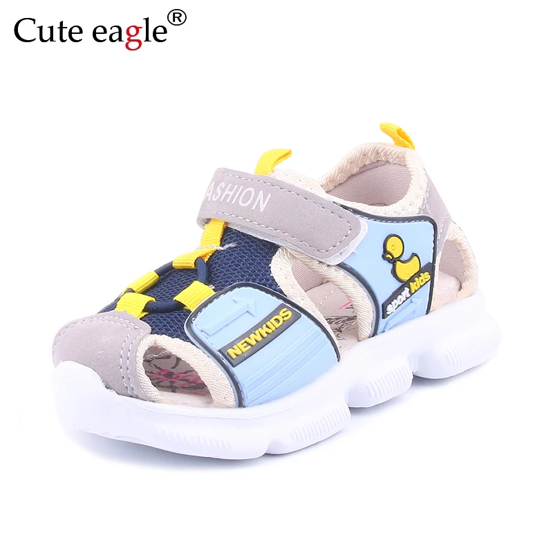 

Cute Eagle Sandals Kids Double Adjustable Strap Closed-Toe Sandals Girl and Boys Orthopedic Summer Sandals with Safe Toe