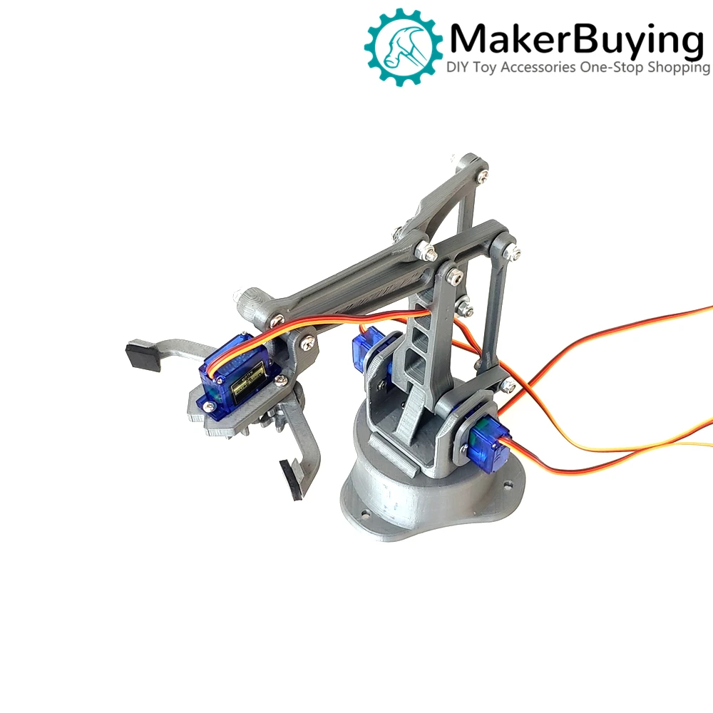 3D printing EZ silver four-degree-of-freedom manipulator arm DIY robot assembly 3D printing product SG90