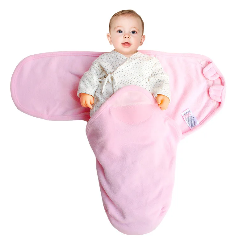 Newborn Baby Swaddle Sleeping Bag Anti-startle Wrapper Flannel Winter New Anti-kick Cotton Skin-friendly Thick Baby Wrapper