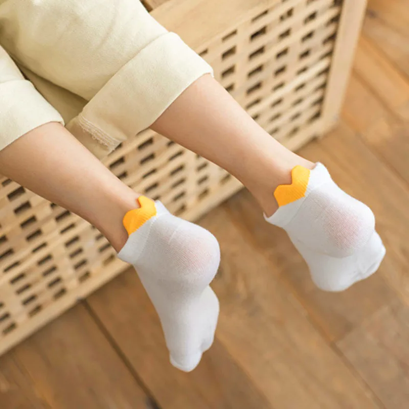 Chaussettes courtes décontractées en coton Harajuku pour femmes, chaussettes mignonnes pour filles, chaussettes confortables pour étudiantes, chaussettes blanches de rinçage, 6 paires