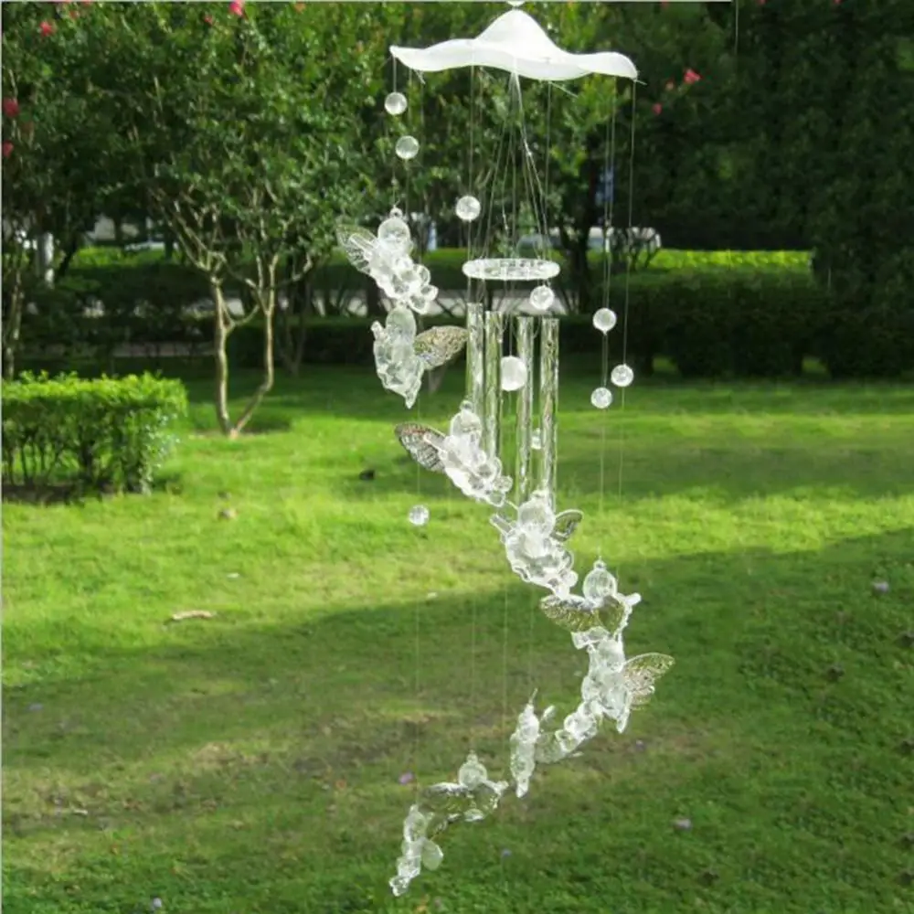 Love Angel Wind Chimes Antique Resonant Hanging Windchime 5 Tube Wind Chimes Bell Outdoor Garden Yard Decoration House Warm Gift