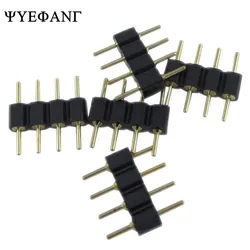 10pcs/lot 4 Pin RGB Connector Adapter pin needle male type double 4pin,For RGB 5050 3528 LED Strip DIY lights insert