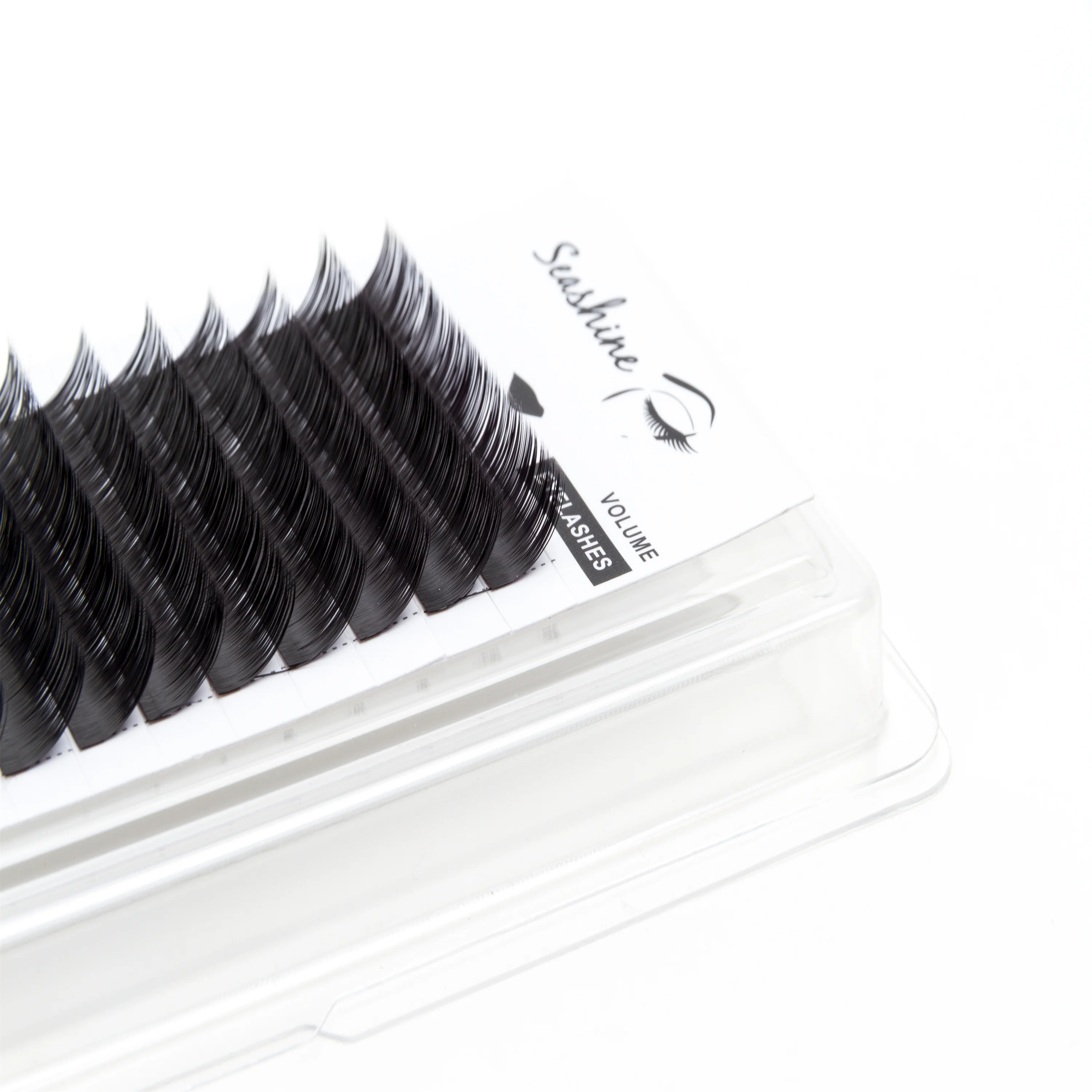 

Seashine 0.25mm Flat Ellipse Eyelashes Maquiagem Split Tips Ellipse Shaped Natural Light Magnetic Eyelash Extension