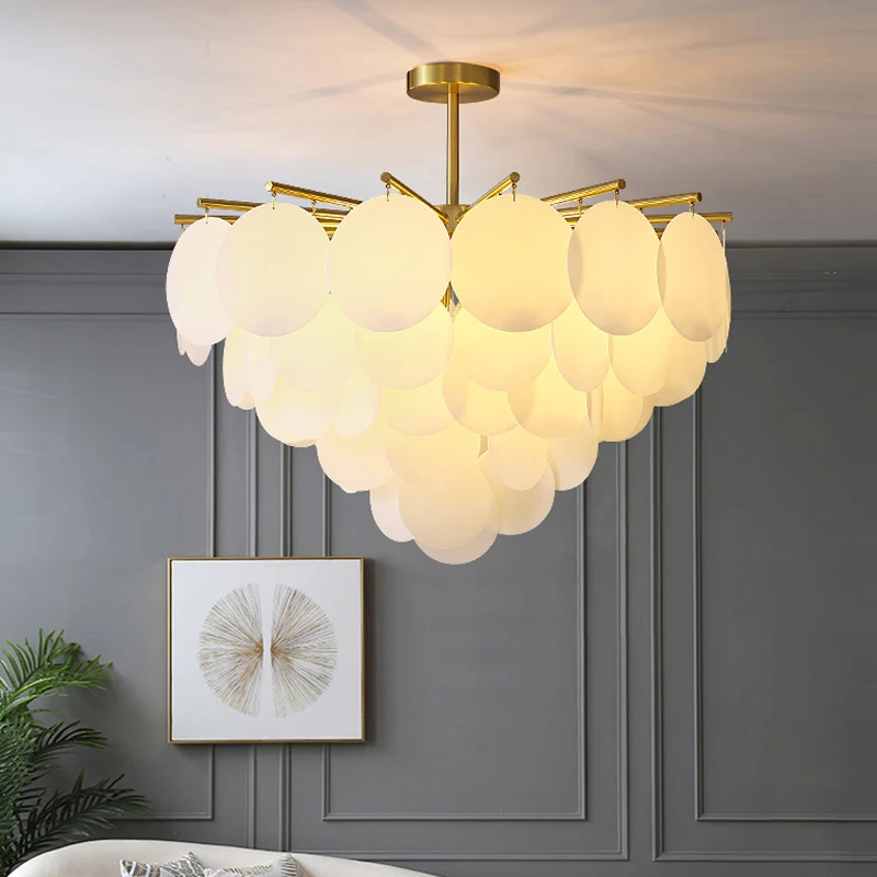 

Nordic chandelier postmodern living room dining room ceiling lamp bedroom decorative wind chime golden chandelier creative lamp