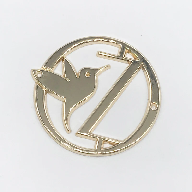Custom Clothing Metal Labels For Jeans Metal Logo Clothes Zinc Alloy Tags Woven Bag Customized Brand Logo Metal Mark Gift Label