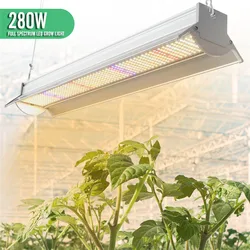 Full Spectrum LED Grow Light Tube, Lâmpadas Phyto, Bar, Luzes de Crescimento de Plantas Hidropônicas, Branco Quente, Vermelho, Azul, IR, UV, 280W