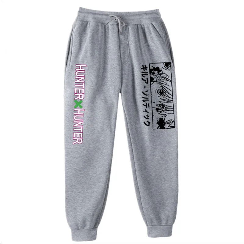 Japan Anime Hunter x Hunter Print pants Men\'s Sweatpants Joggers Lounge Pants Pockets Outdoor Hiking Running Trousers Sweatpants