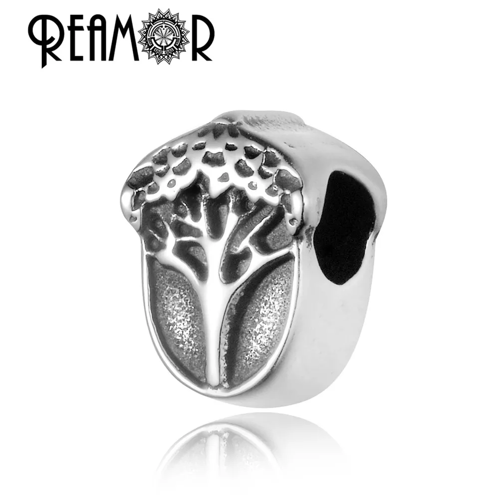 REAMOR SION-Breloques triquetra en acier inoxydable, Triple Helix & ingsSeries, perles européennes, bijoux à bricoler soi-même, exécutif