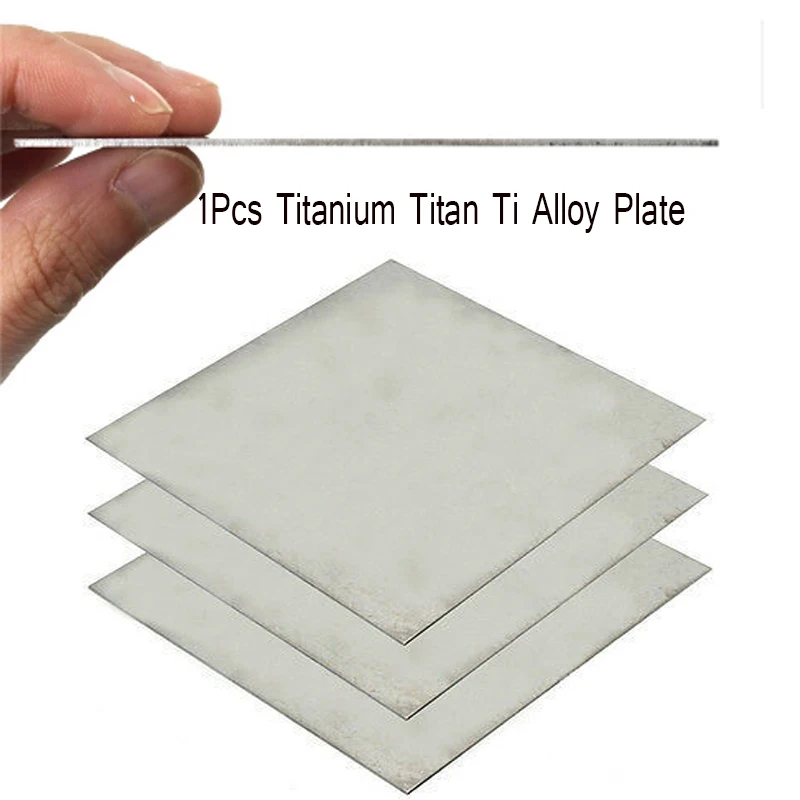 

1Pcs Titanium Sheet High Hardness 0.3mm- 7mm Ti Titanium Plate Sheet 100X100/100X150/150X150/200X200