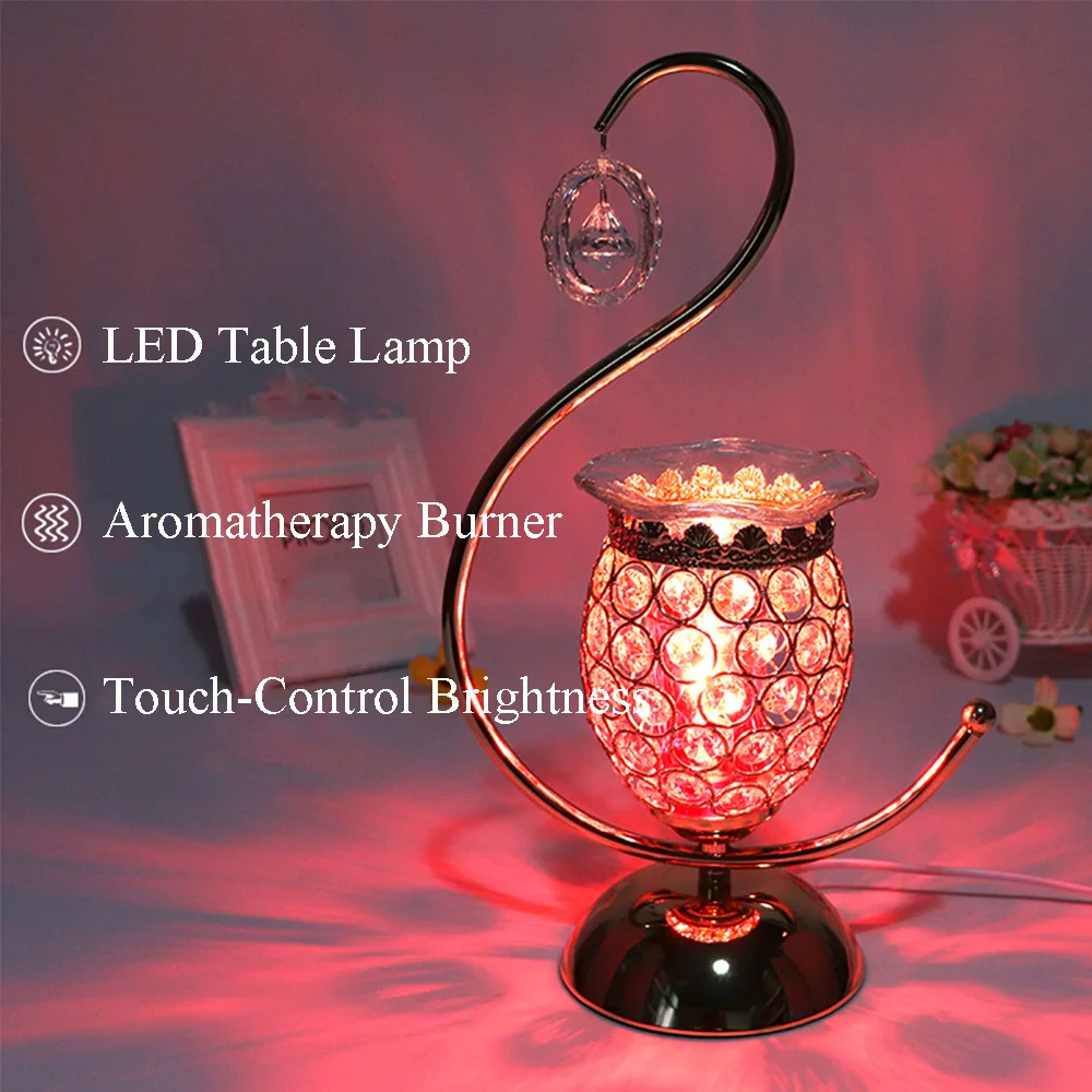 Europe Style Bedroom LED Table Lamp Touch Night Light With Aroma Essential Oil Diffuser For Hotel SPA Aromatherapy Furnace Lamps